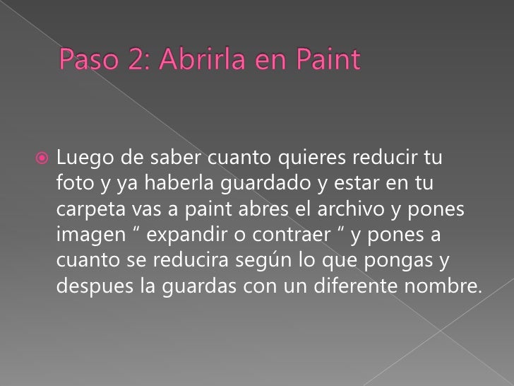 Reducir Peso Foto Paint
