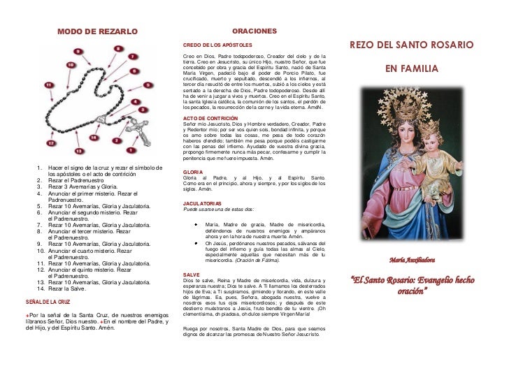 Como rezar el santo rosario PDF