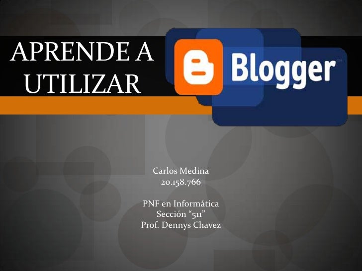 Como utilizar blogger