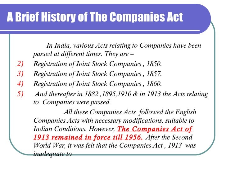 Companies act of 1956 final