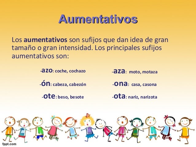 Resultado de imagen de LOS Aumentativos