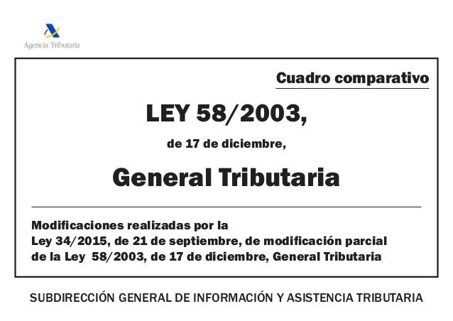 LA LEY 58 2003 DE 17 la ley 58 2003 de 17: