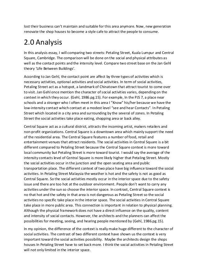 Comparative essay