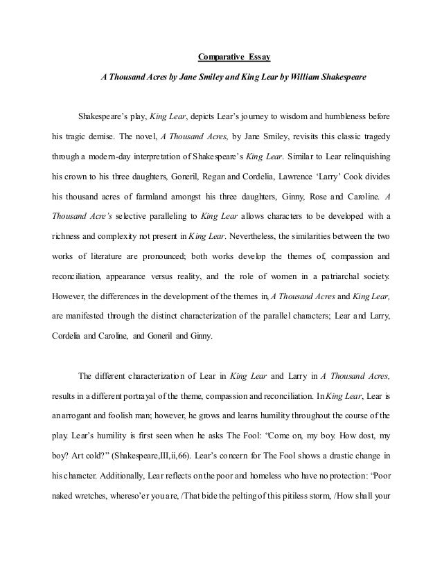 Essay on edmund from king lear