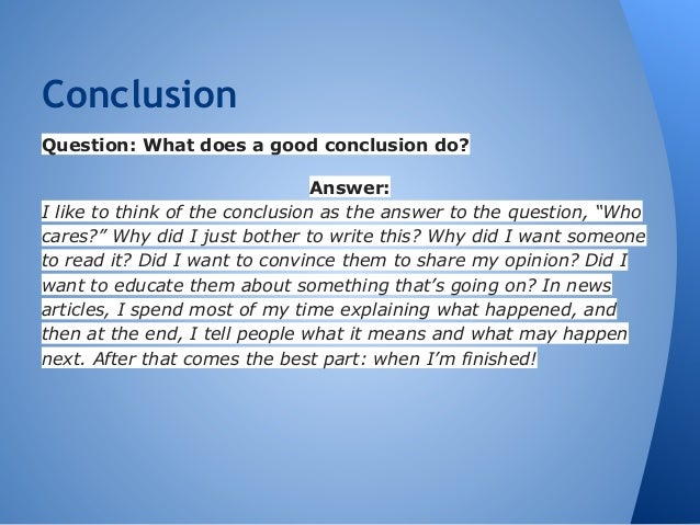 How to write a conclusion for a comparison and contrast essay