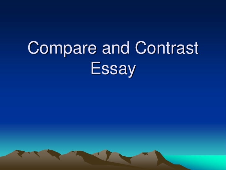 5 paragraph comparative essay