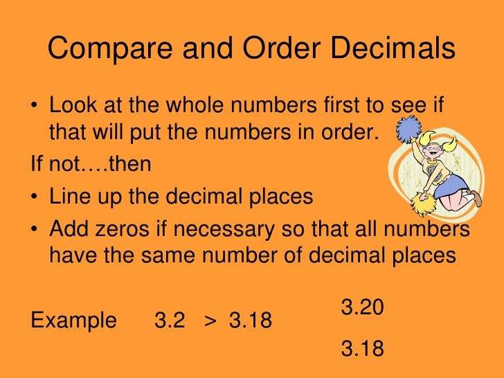 Homework ordering decimals