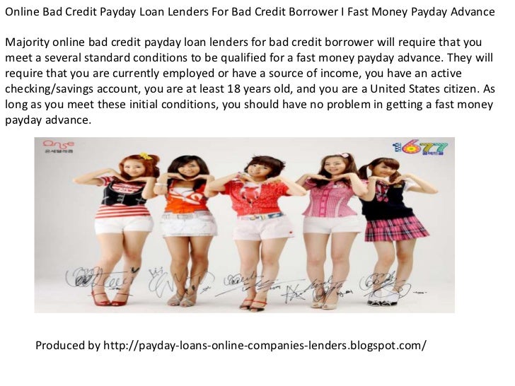 Compare top best online payday loans for bad credit borrower