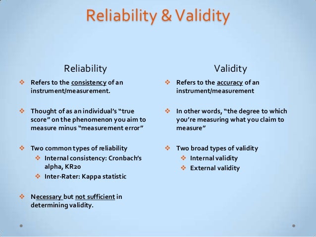 examples of reliability and validity in research pdf