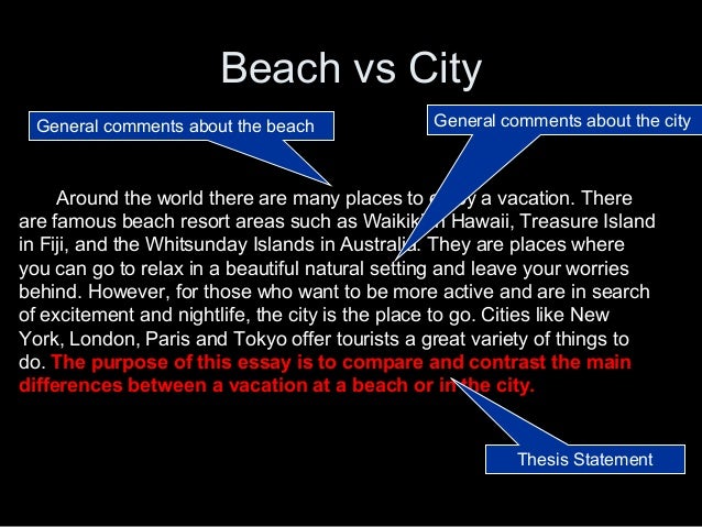 Comparison Essay Between Two Cities