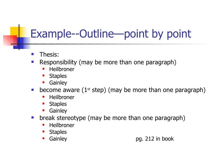 Example for comparison and contrast essay point by point