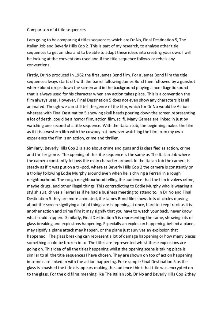 How to write a Comparative essay