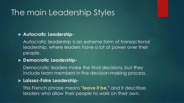 what is autocratic leadership style