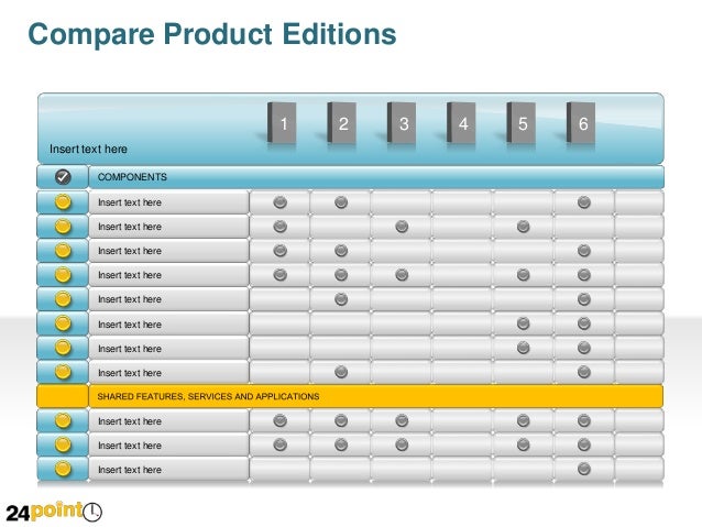 comparison table template excel