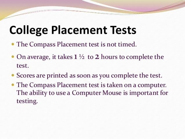 Essay for college placement test
