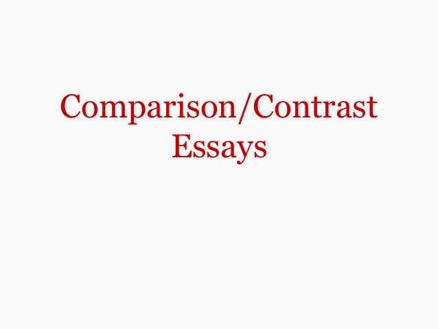 Contrast Essays