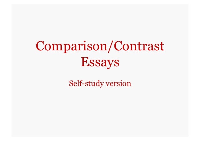 Comparison and contrast essay examples block method