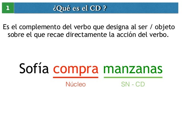 Resultado de imagen de complemento directo