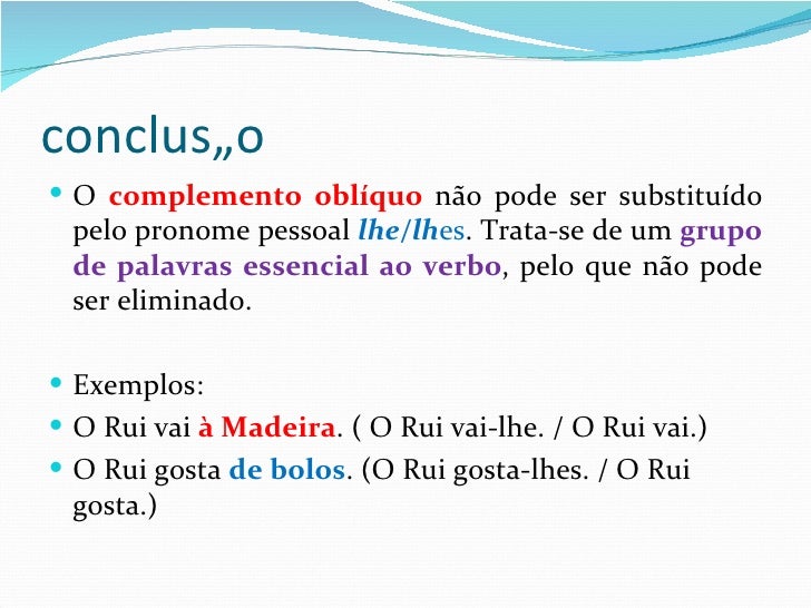 Complemento Obl quo E modificador complemento-obl-quo-e-modificador