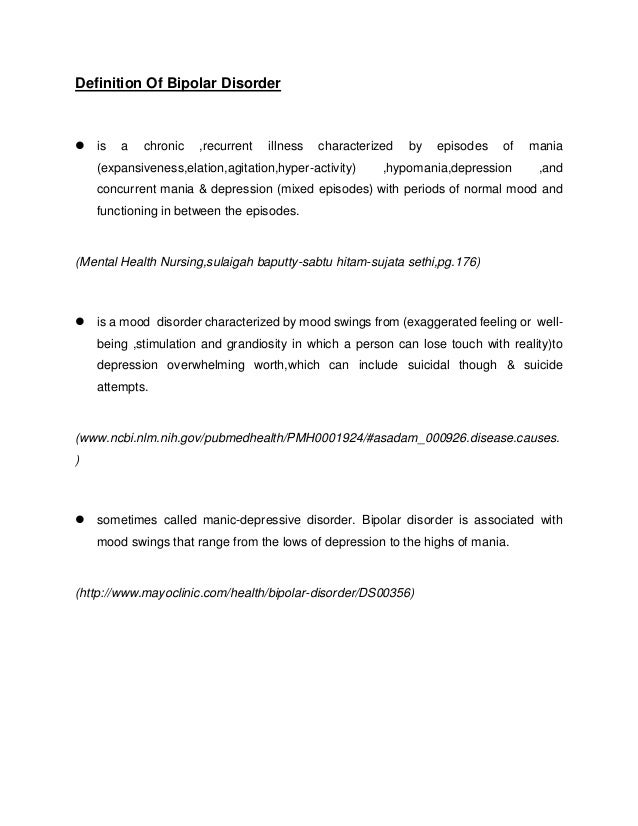 an essay on the bipolar affective disorder Understanding bipolar disorder understanding bipolar term bipolar affective disorder (affective means the disorder relates to mood or emotions) 4. an essay on the bipolar affective disorder Understanding bipolar disorder understanding bipolar term bipolar affective disorder (affective means the disorder relates to mood or emotions) 4.
