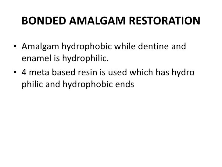 Complex amalgam restoration