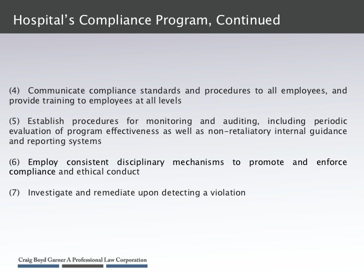 Sample Hospital Compliance Program
