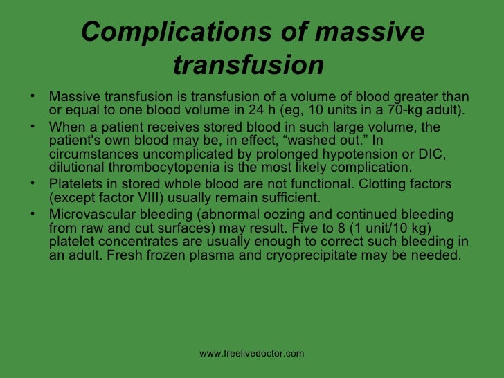 Complications of blood transfusion