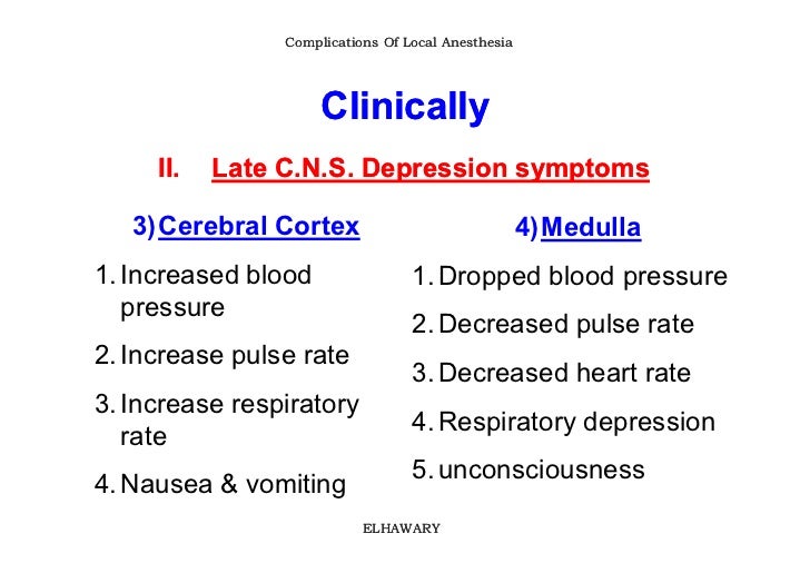 Complications of local anesthesia