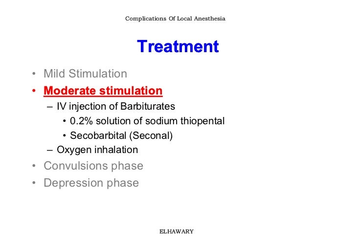 Complications of local anesthesia
