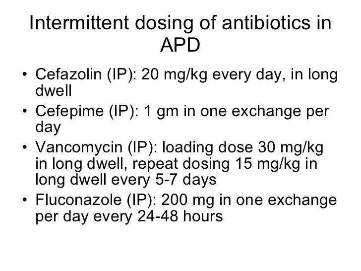 Peritoneal Dialysis Vancomycin removal