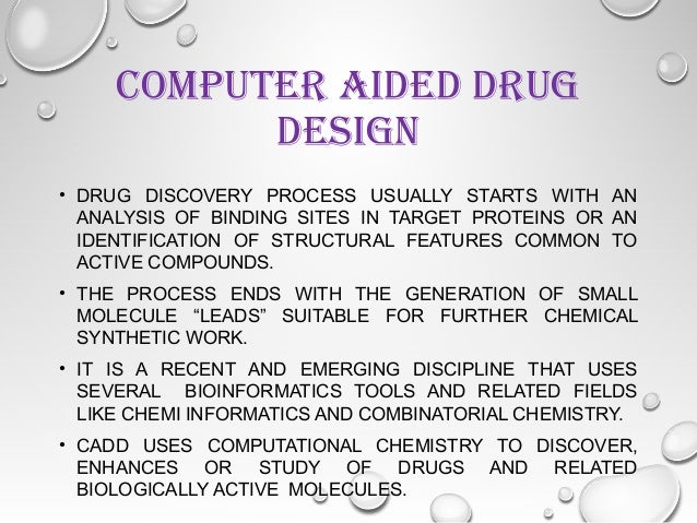 Computer aided drug design phd thesis example