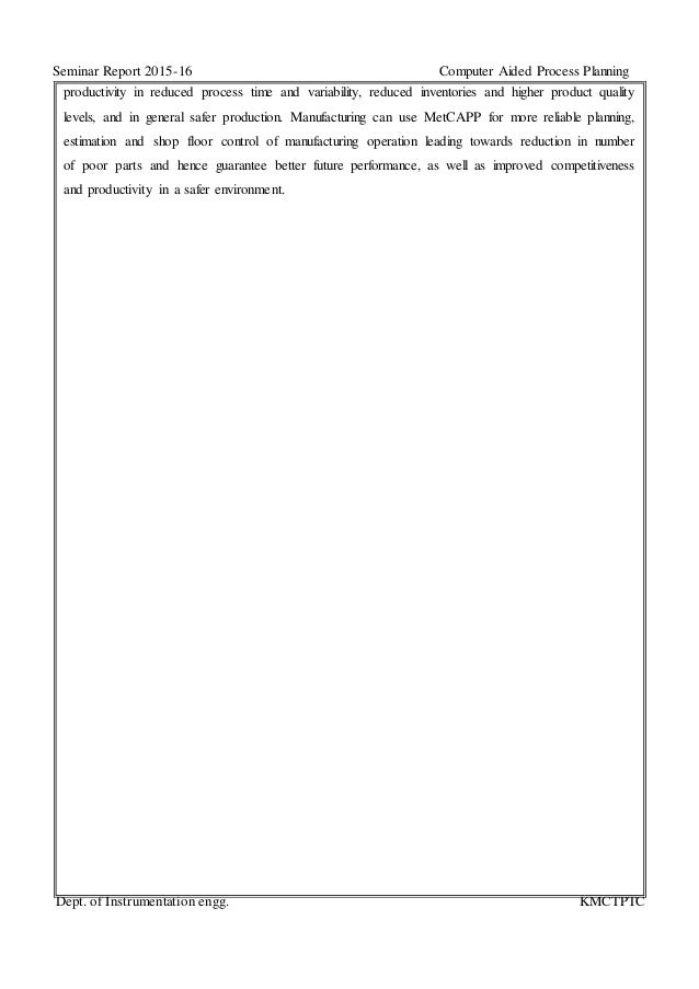 computer aided process planning thesis computer aided process planning thesis