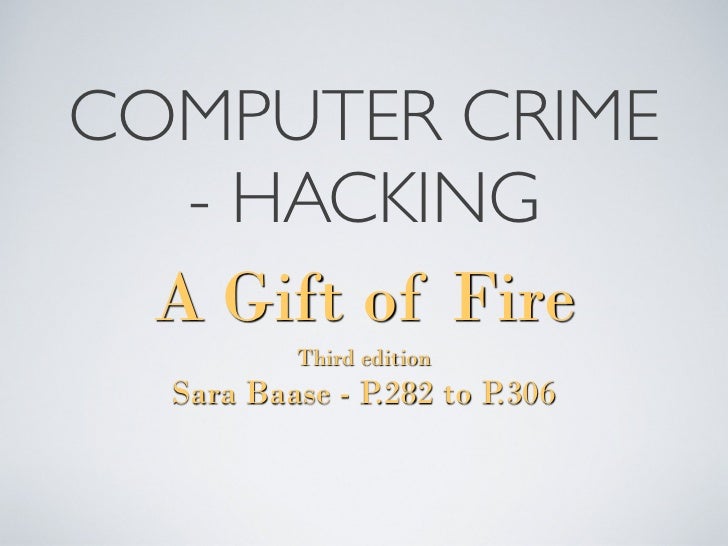 Essay on computer crime