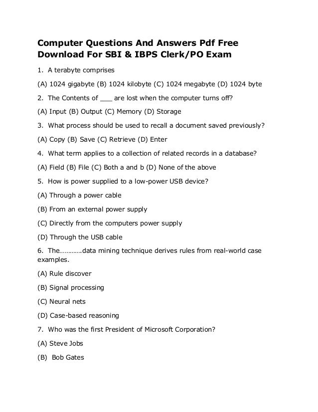 Free Networking Questions And Answers Pdf
