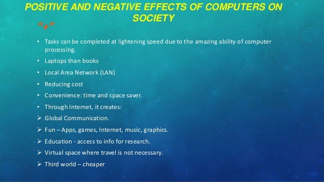 Impact of computer to society
