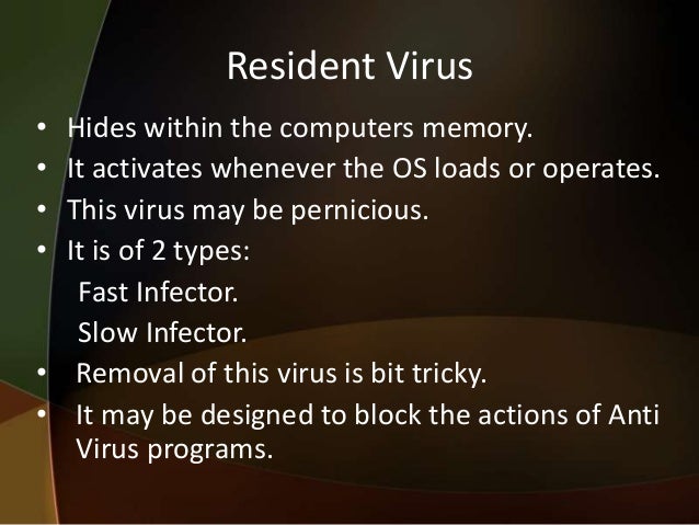 Hasil gambar untuk Memory Resident Virus