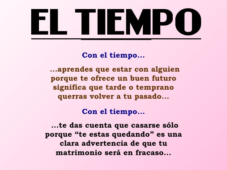 HACE TIEMPO hace tiempo: