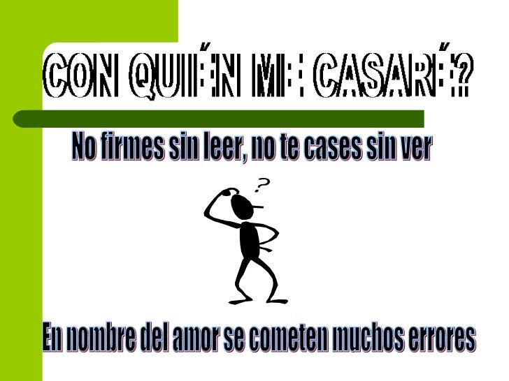 CON QUIEN ME CASARE con quien me casare: