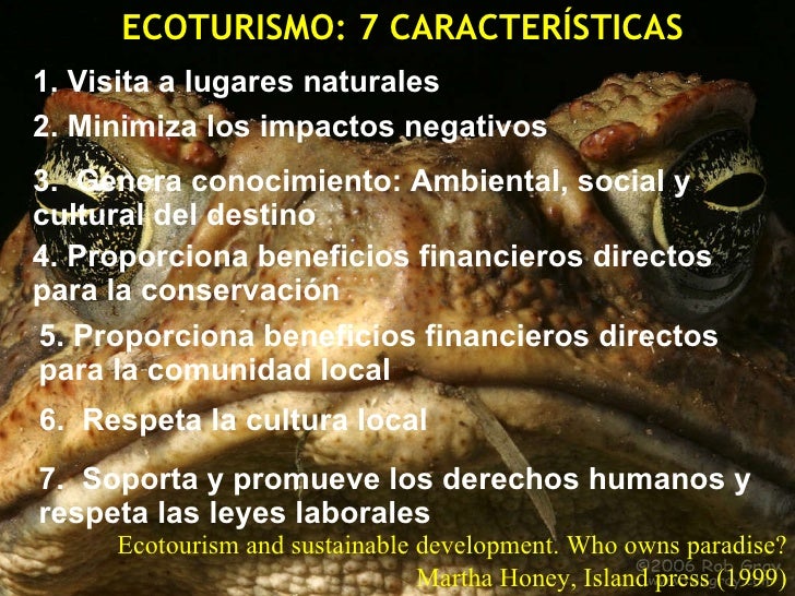 CARACTERÍSTICAS DEL ECOTURISMO