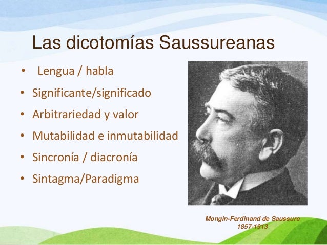 Ferdinand De Saussure Lengua Y Habla