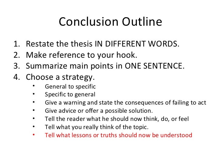 Example of essay conclusion paragraph