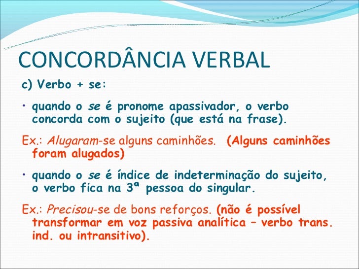 Concordância Verbal Concordância Verbal