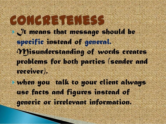 Concreteness concreteness