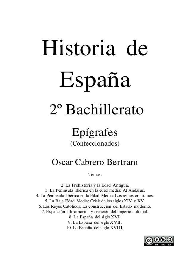 Epígrafes de Historia de España Epígrafes de Historia de España