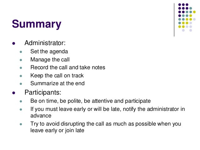 conference call template