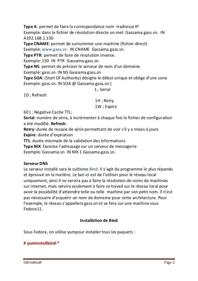 exemple de nom dns