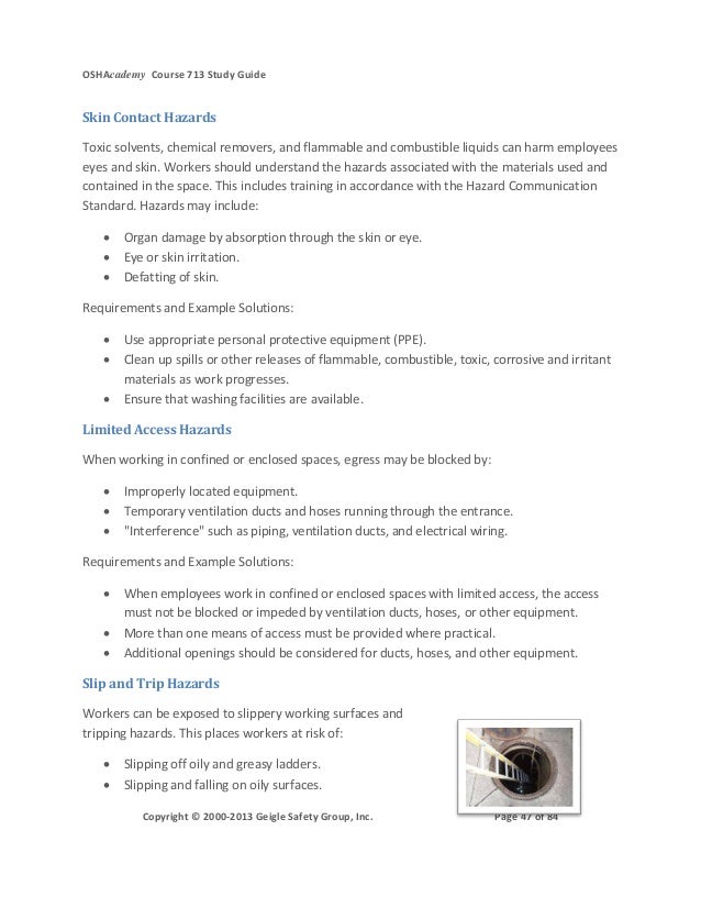 Confined space dissertation