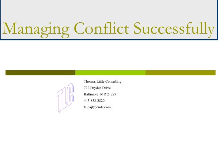 Essay on the Conflict Management (1745 Words)