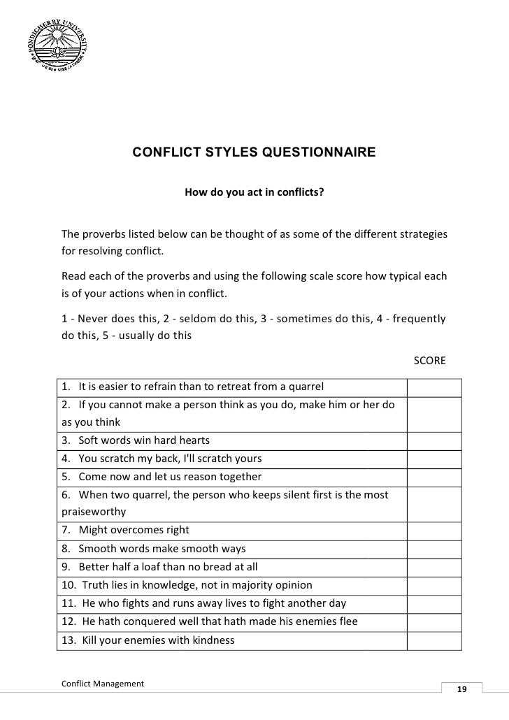 Conflict Management