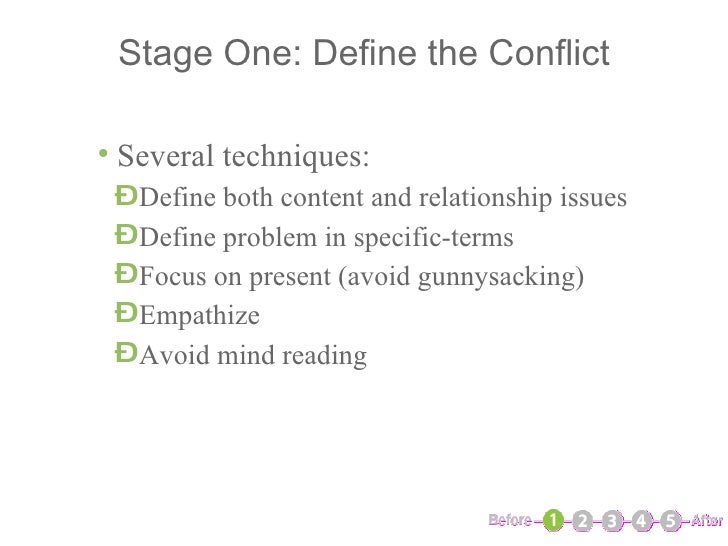 Conflict Management Stages